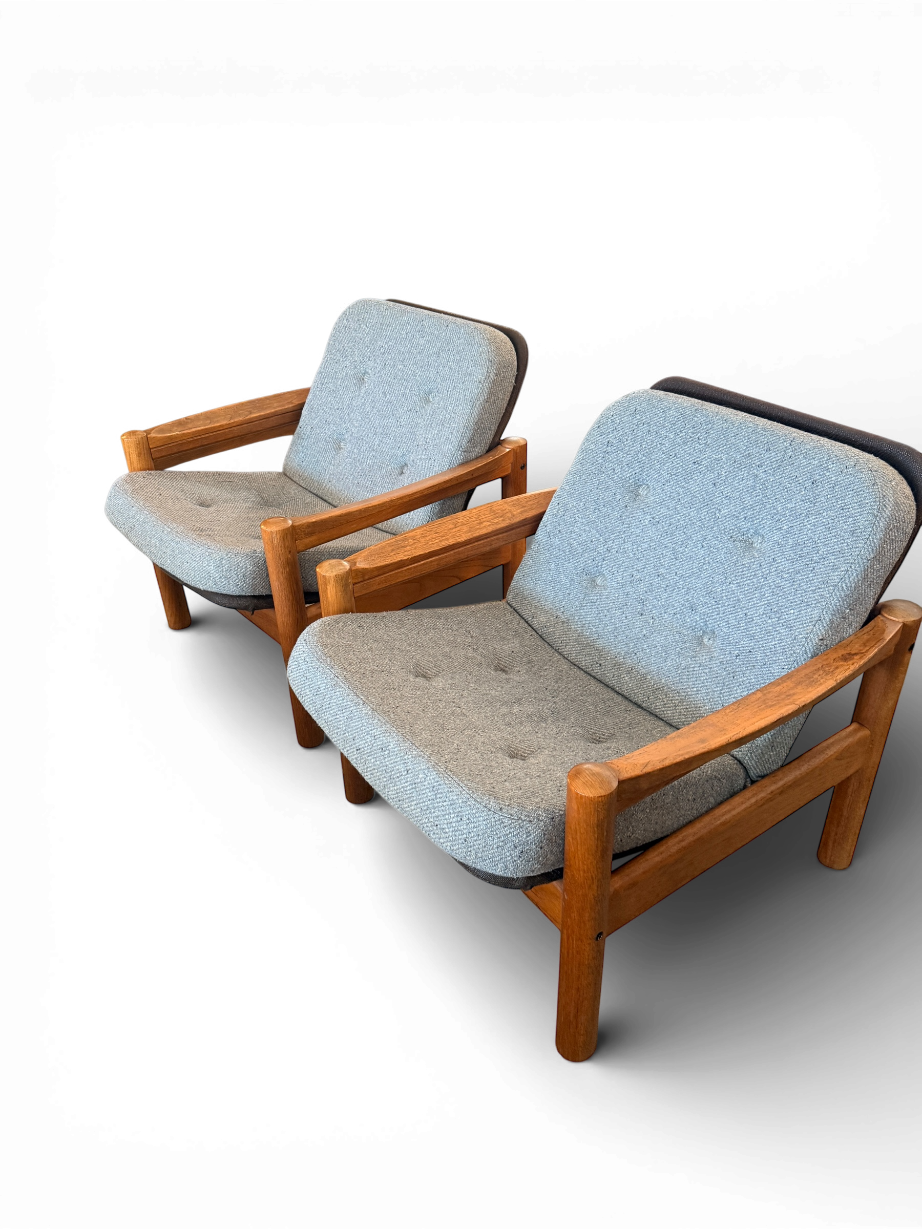Mid Century Modern Dominio Teak Lounge Chairs