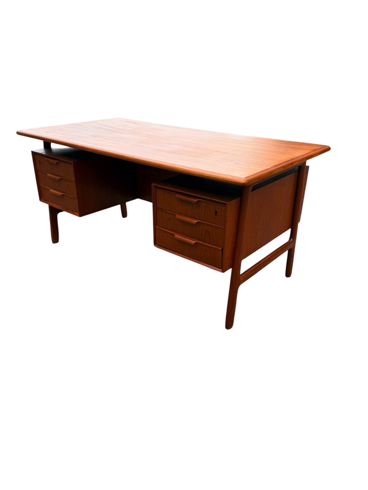 Gunni Omann Model 75 Executive Teak Desk drawer detail