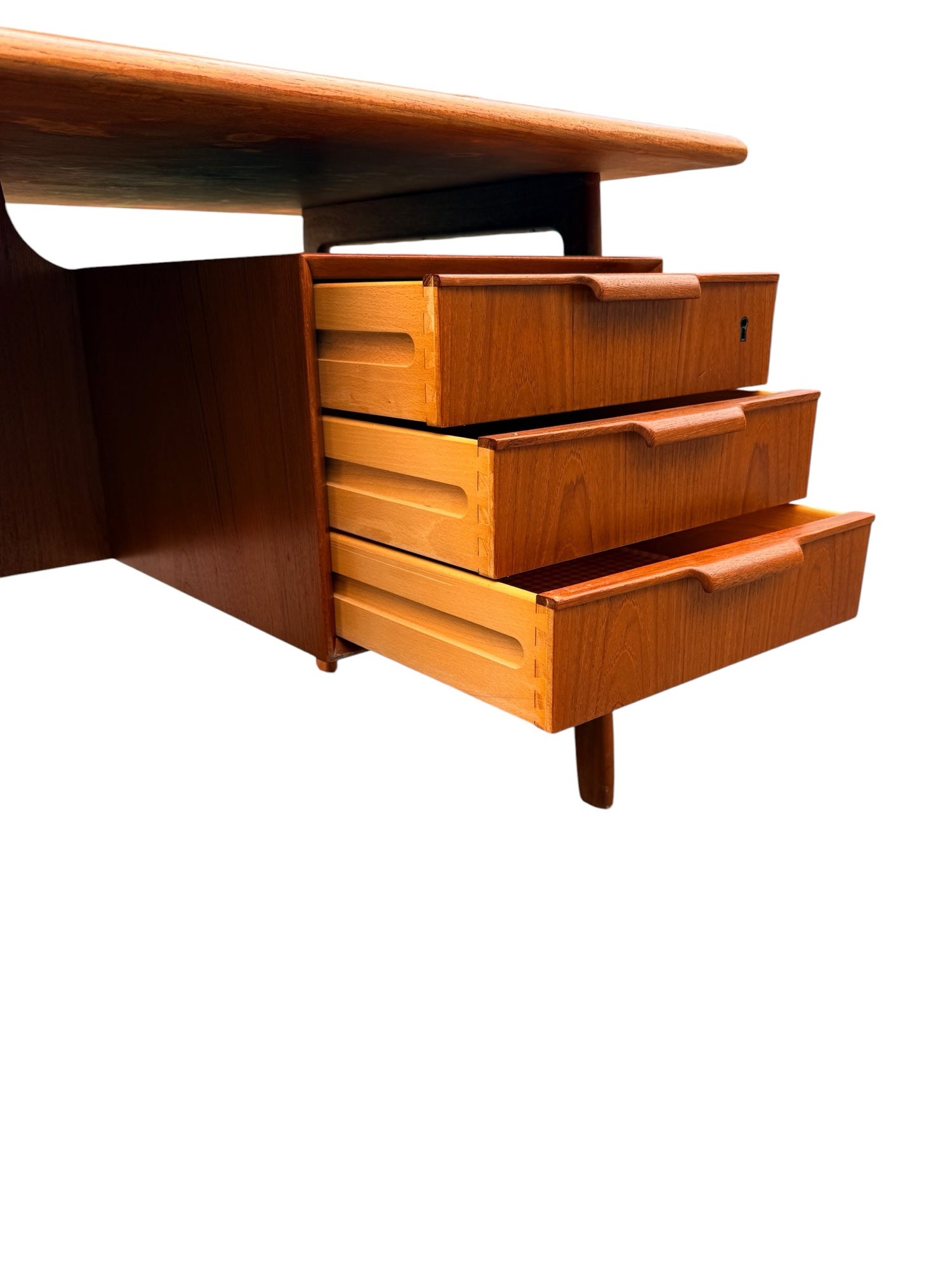 Gunni Omann Model 75 Executive Teak Desk overall profile