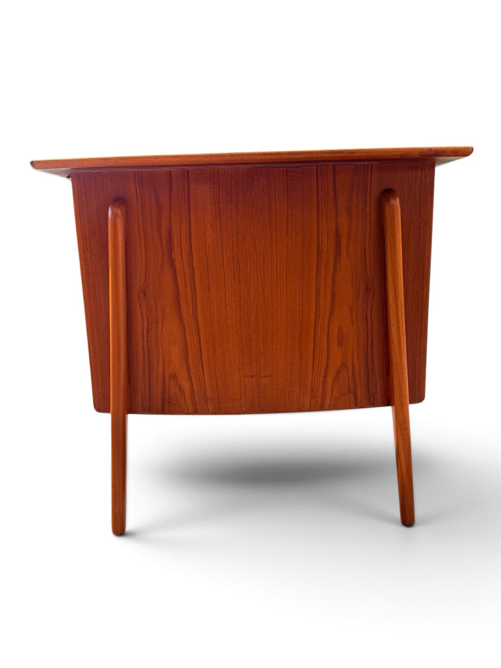 Svend Aage Madsen executive teak desk rear panel close-up