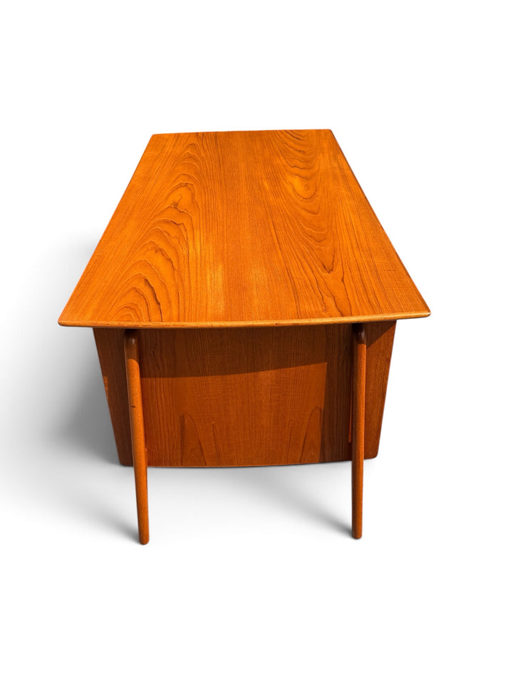 Svend Aage Madsen executive teak desk top overhead view