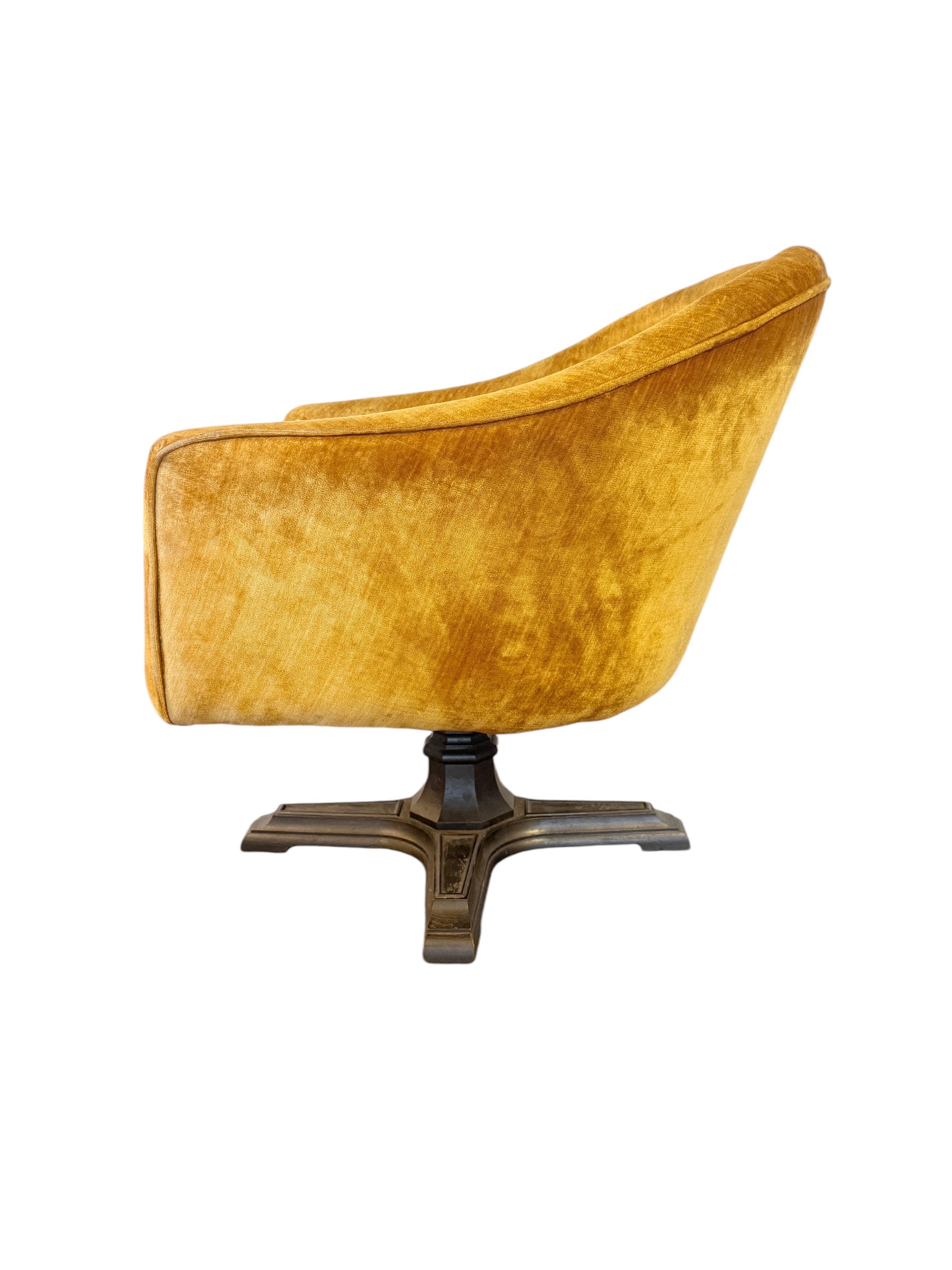 Mid Century Modern Swiveling Lounge Chair & Ottoman by ChromeCraft image 6