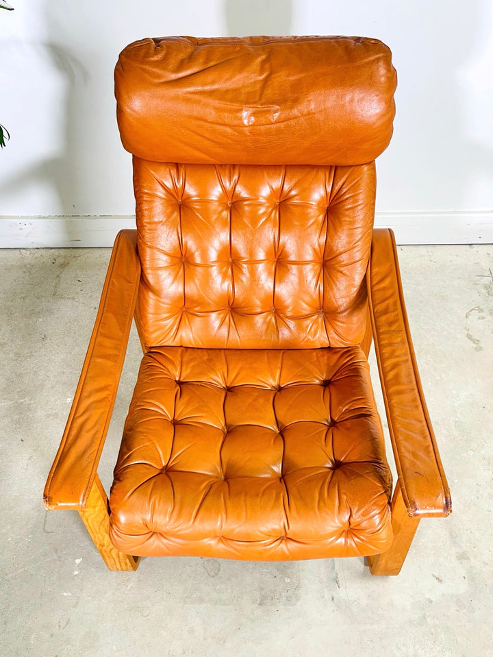Mid-Century Danish Modern Leather Armchair by OY BJ Dahlqvist image 3