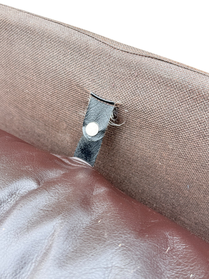 Vintage Ekornes Stressless Recliner & Ottoman – Mid Century Modern Chrome Base image 9