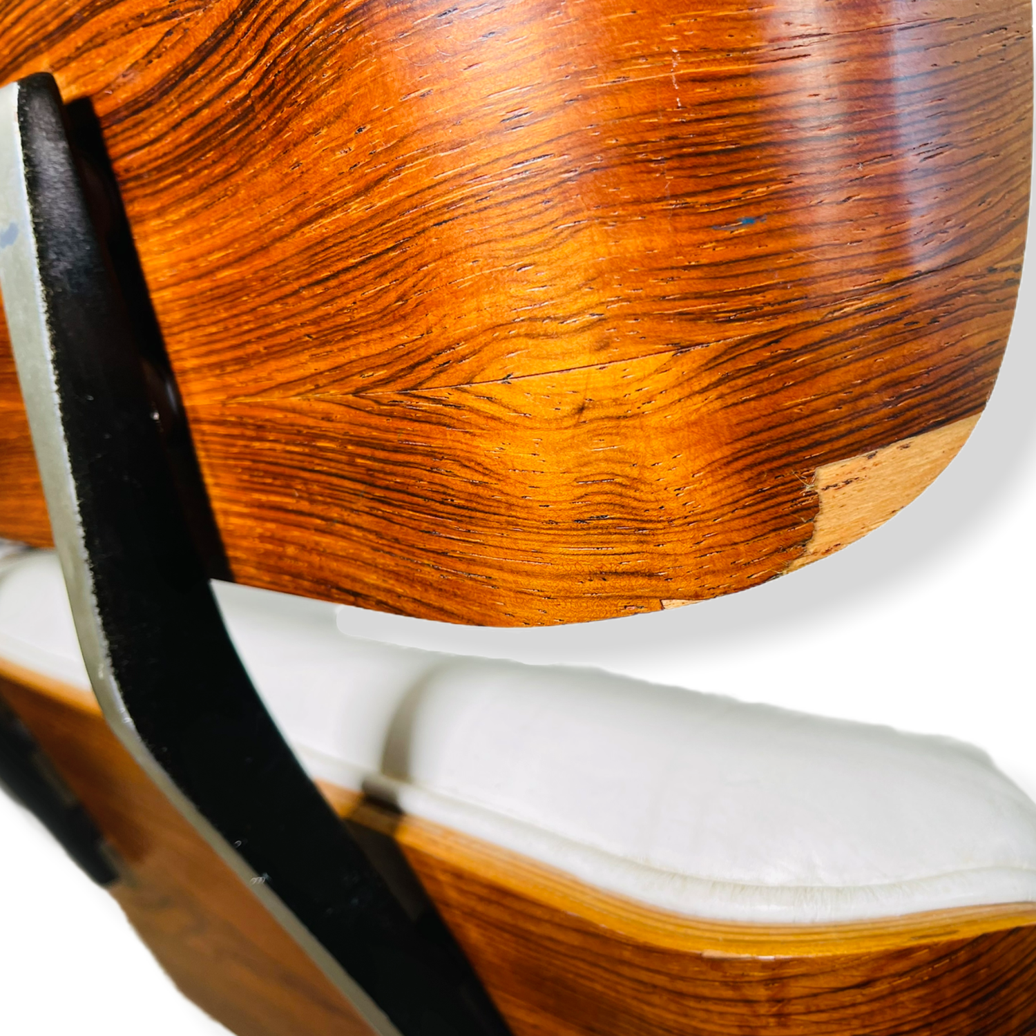 Mid-Century Modern Rosewood Eames Style Chair & Ottoman  image 9