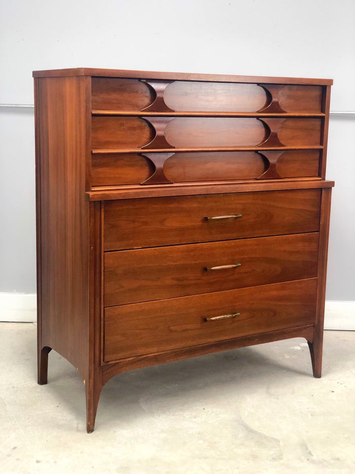 Mid-Century Modern Highboy Dresser By Kent Coffey Perspecta image 9