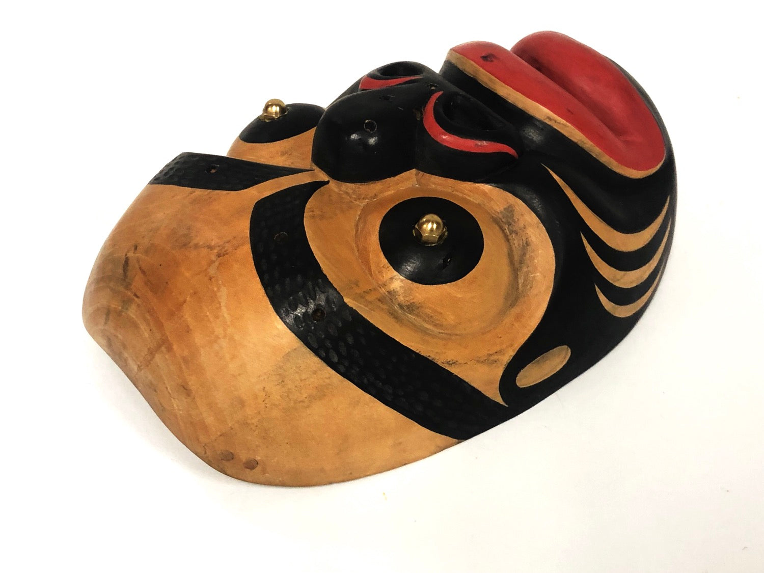 Vintage Northwest Native American/Canadian Mask Signed Jesse Davis image 5