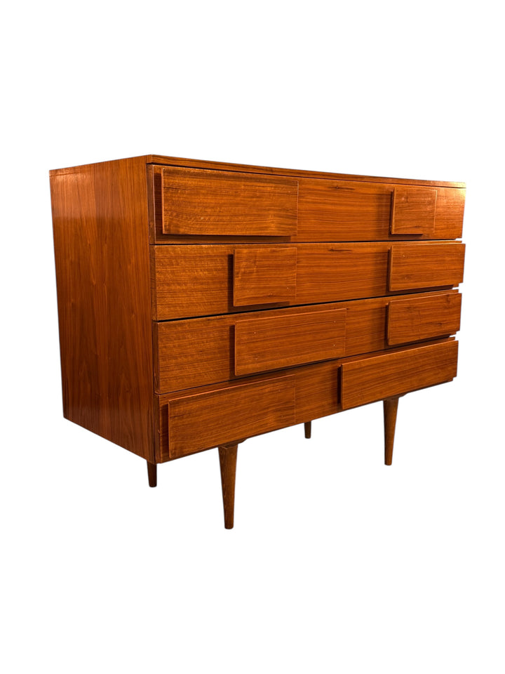 Mid-Century Modern Walnut Dresser – Italian Style image 3