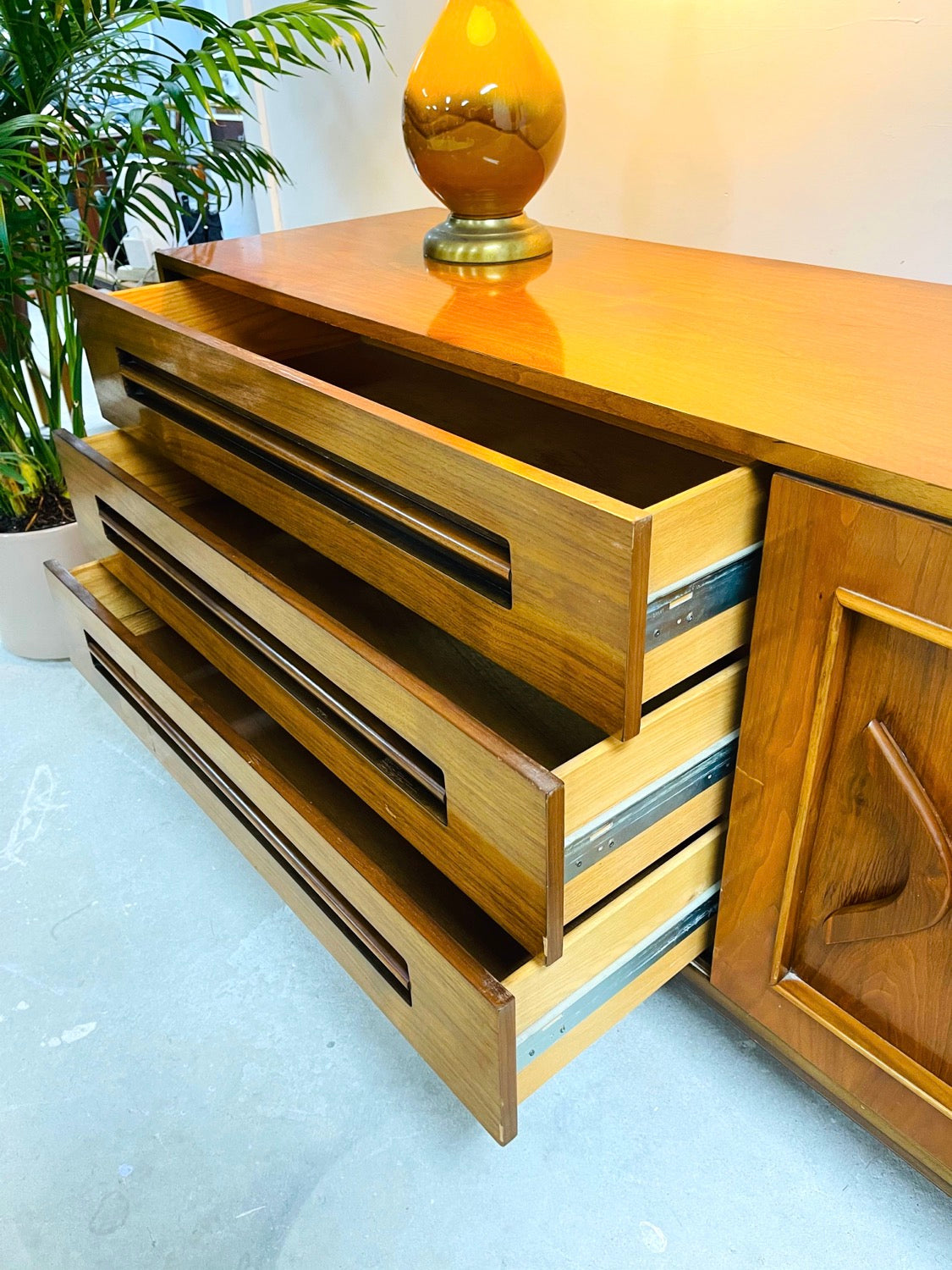 Mid-Century Modern Walnut Dresser / Credenza by Young Furniture image 6