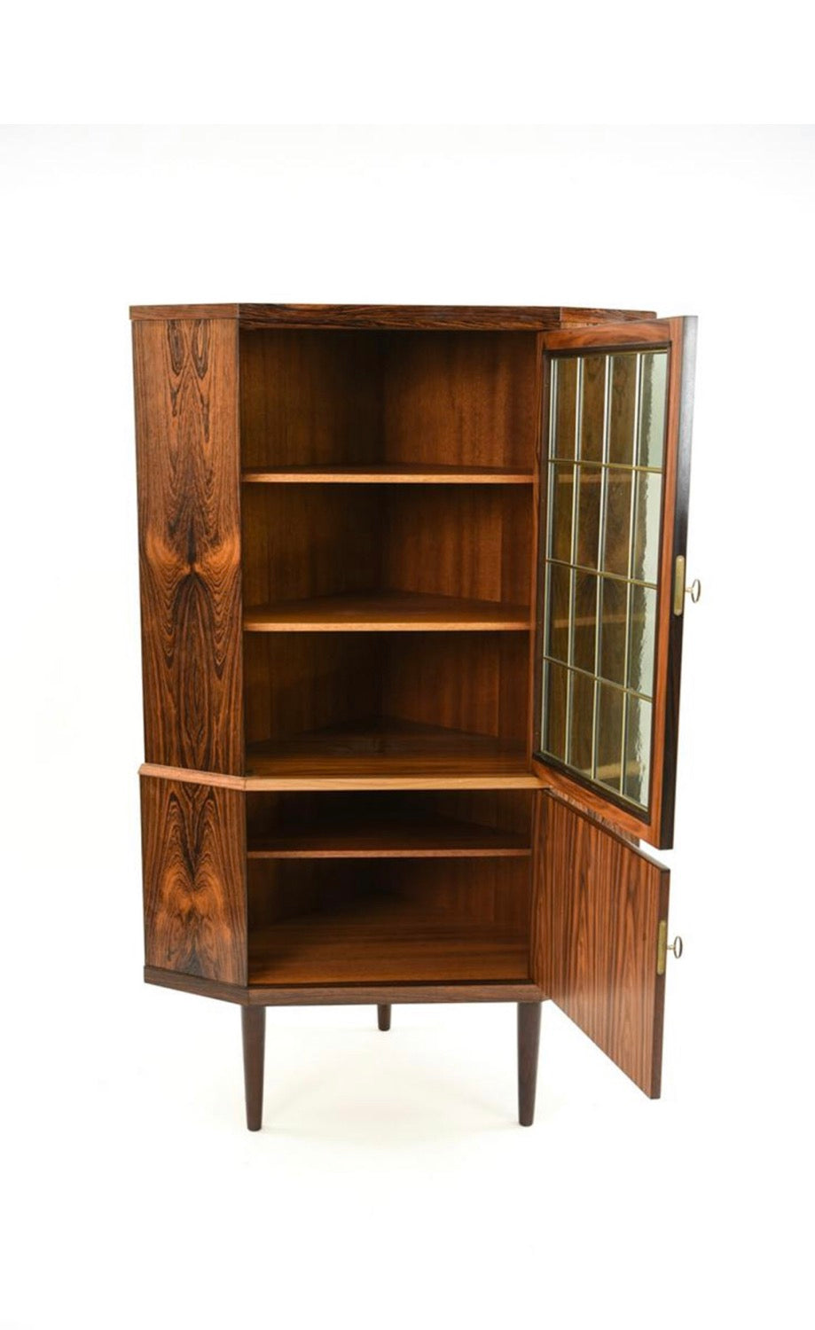 Mid-Century Danish Modern Rosewood Corner Cabinet image 1