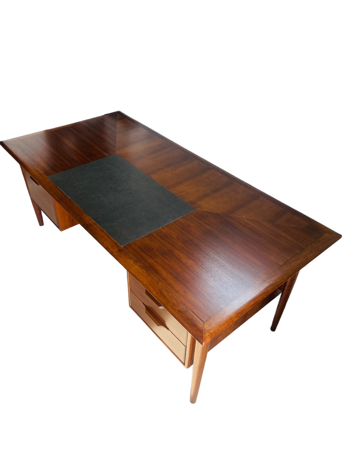 Mid Century Modern Walnut Executive Desk by Castillian Alma image 6