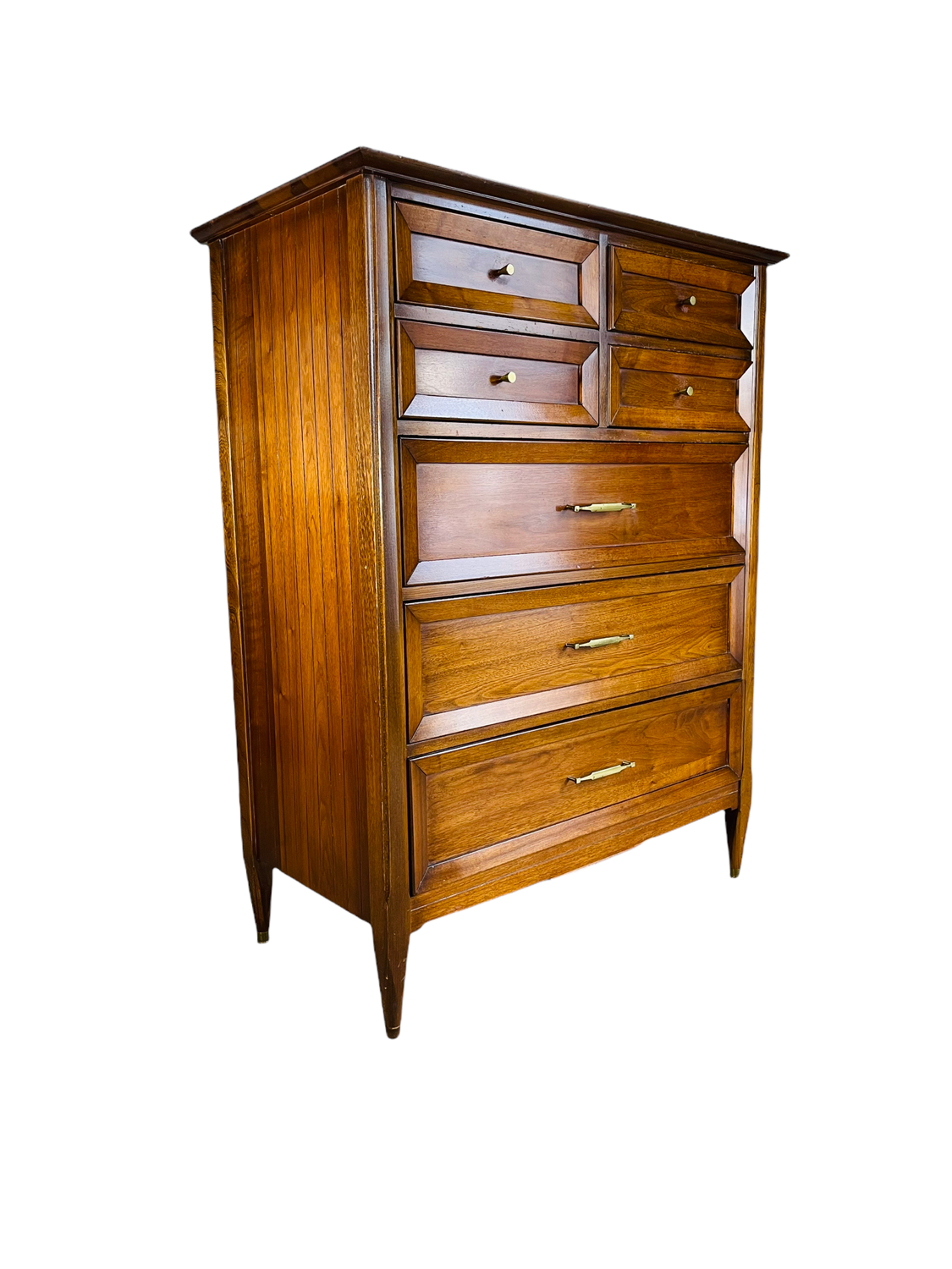 Mid-Century Modern Walnut Tall/Highboy Dresser by Permacraft image 2