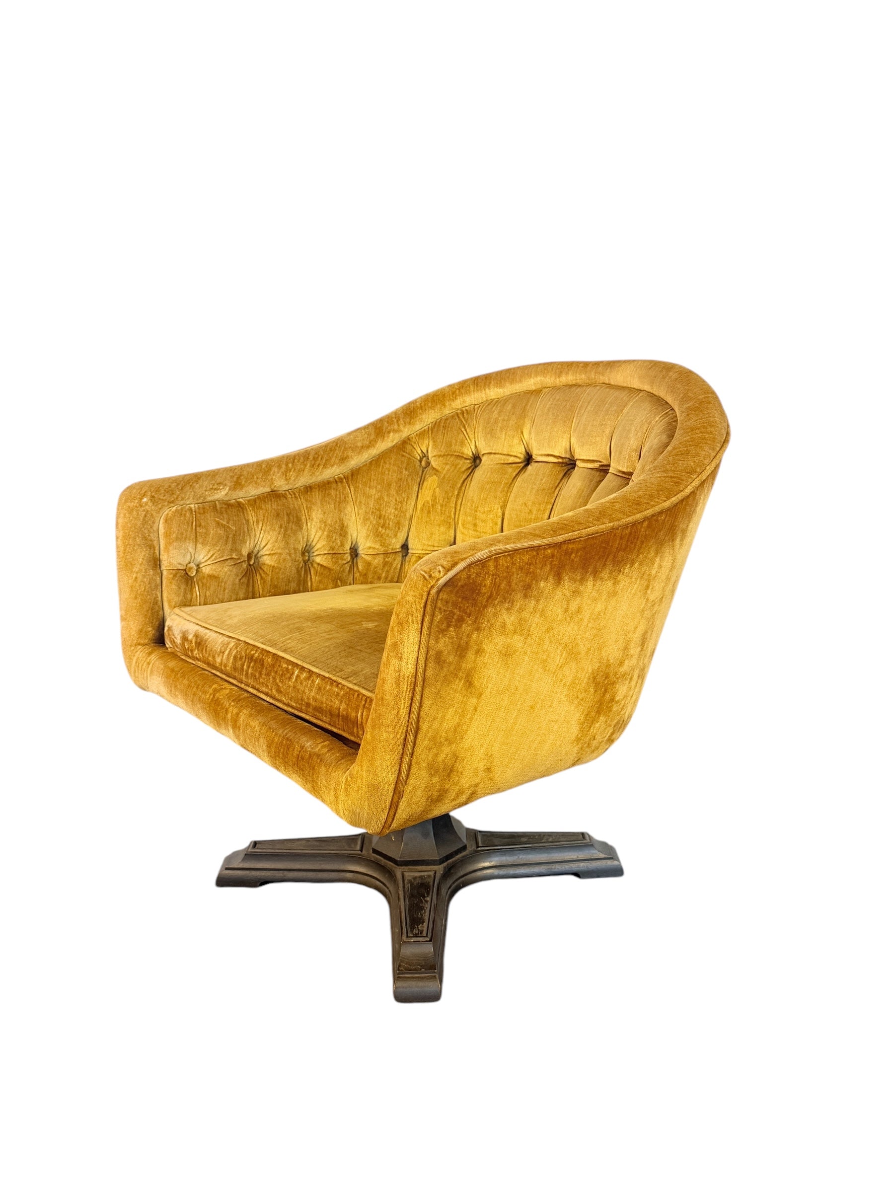 Mid Century Modern Swiveling Lounge Chair & Ottoman by ChromeCraft image 8