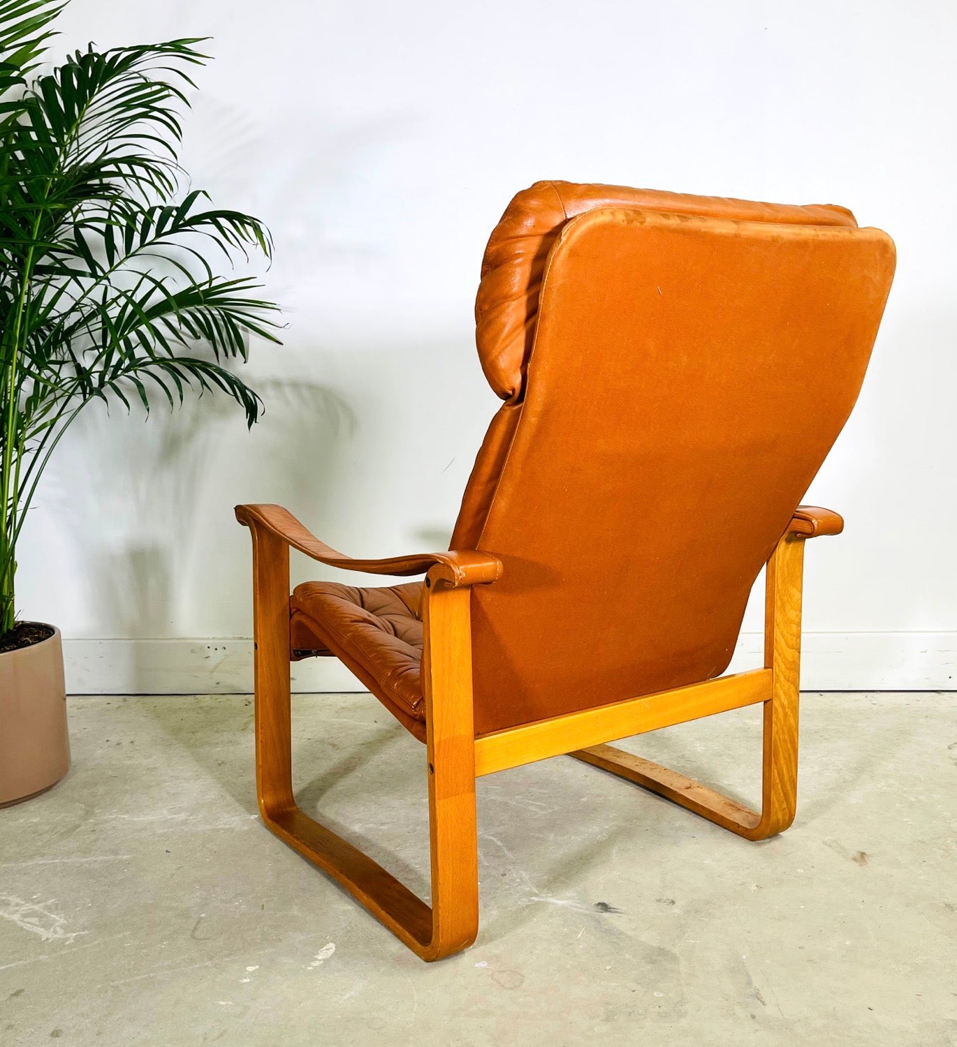 Mid-Century Danish Modern Leather Armchair by OY BJ Dahlqvist image 7