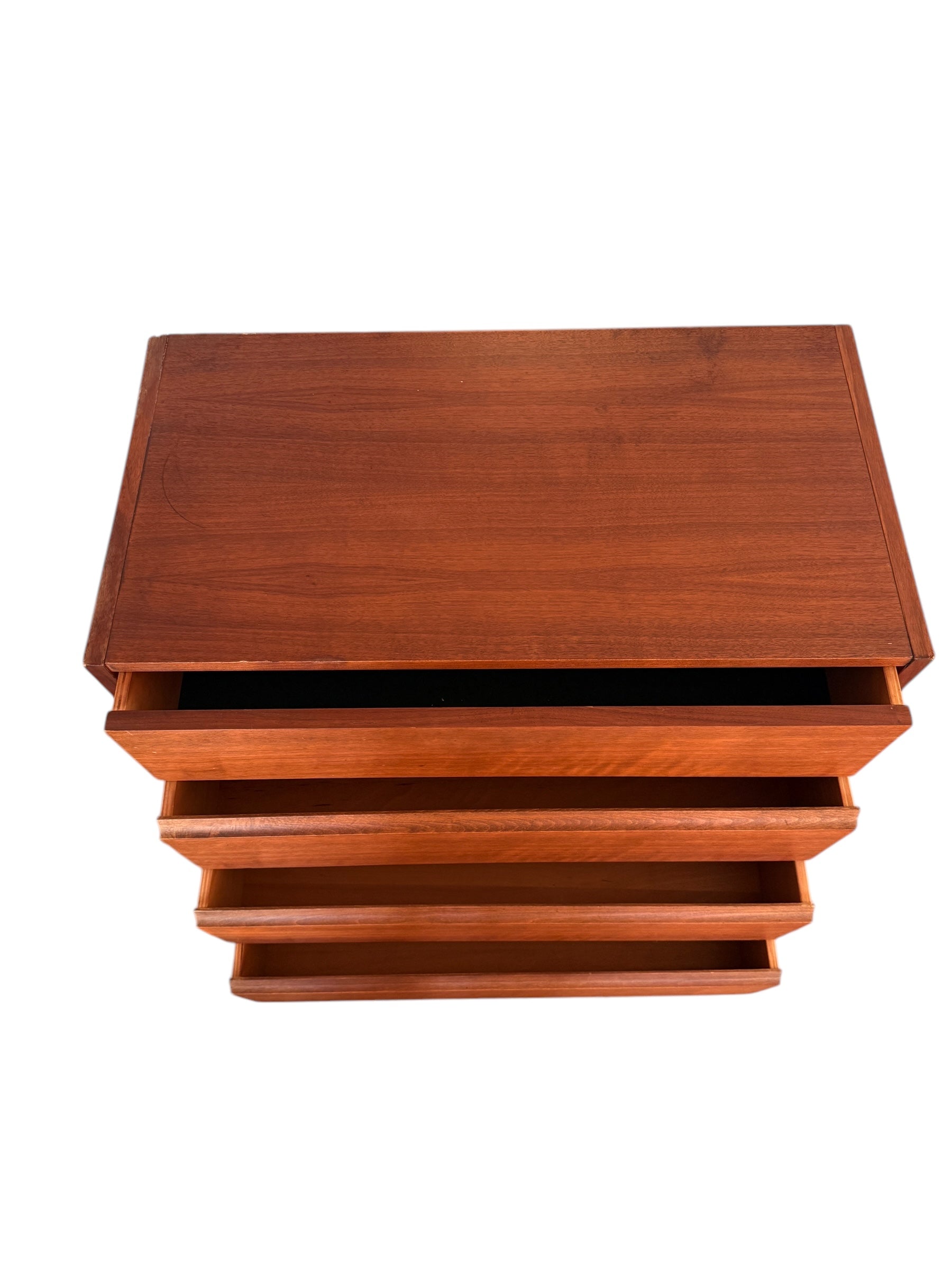 Mid-century Modern Walnut Four Drawer Dresser  image 5