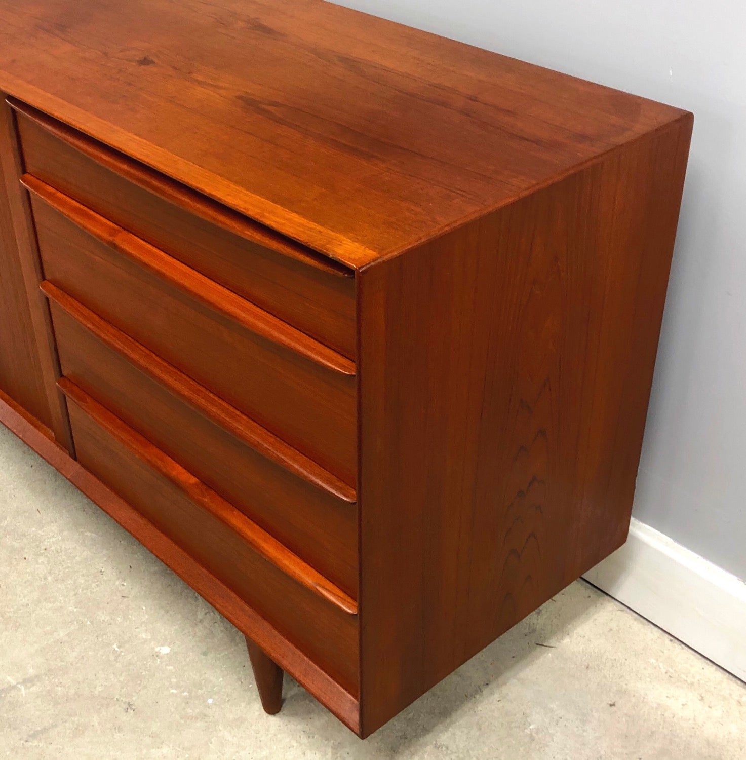 Mid-Century Danish Modern Teak Dresser/Credenza By Falser image 4