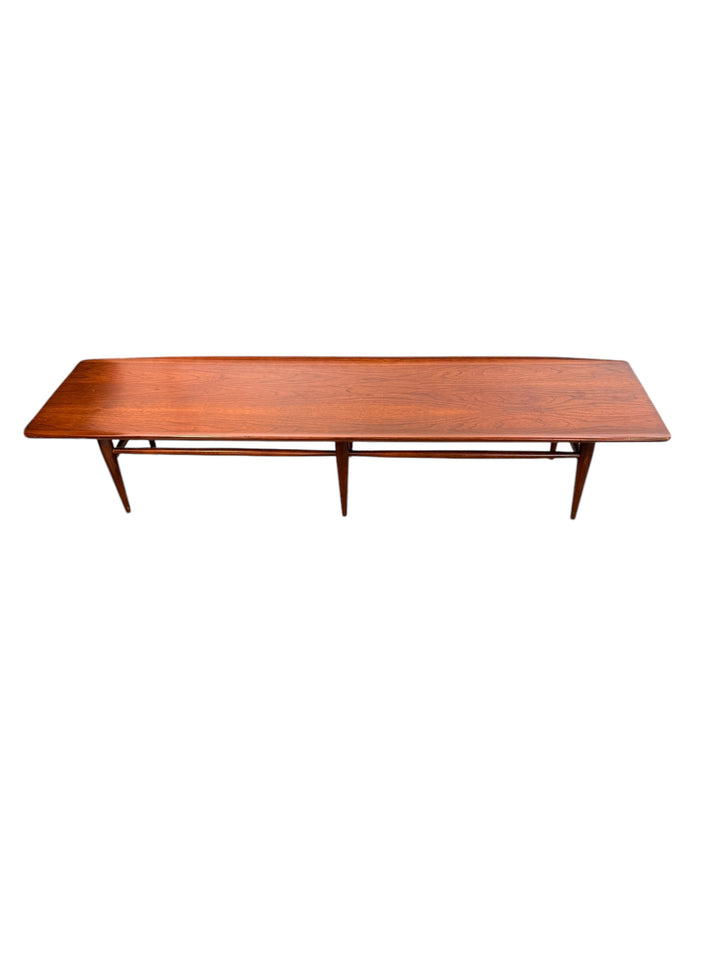 Mid-Century Modern Surfboard Coffee Table by Bassett in Black Walnut image 1