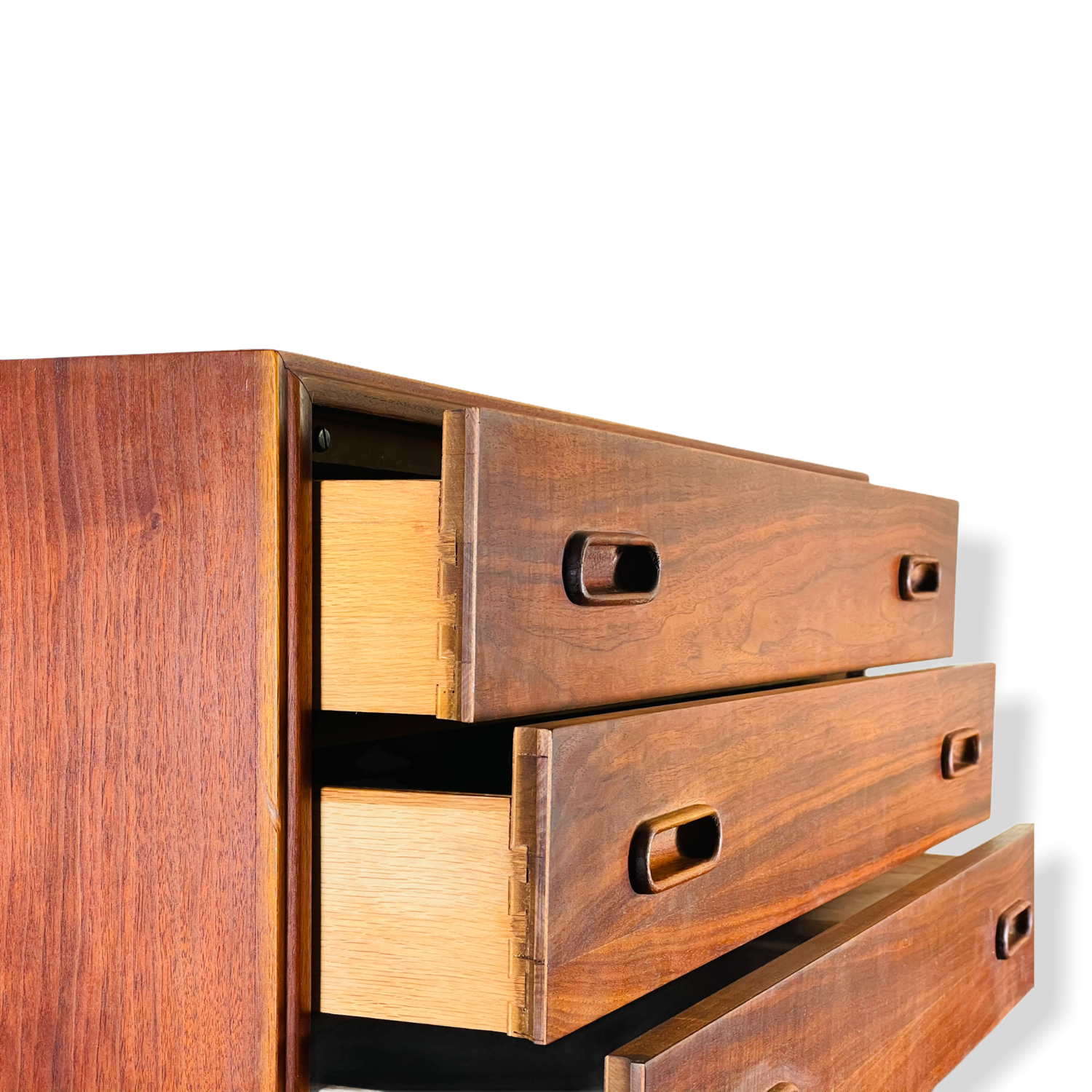 Mid-Century Modern Jack Cartwright for Founder Highboy Walnut Dresser image 7