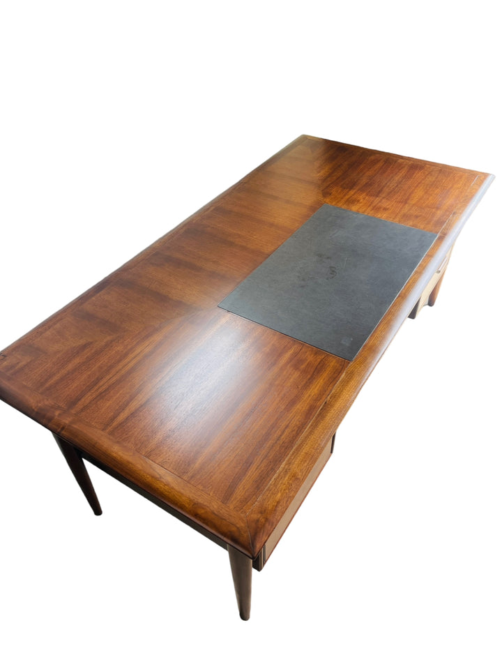 Mid Century Modern Walnut Executive Desk by Castillian Alma image 2