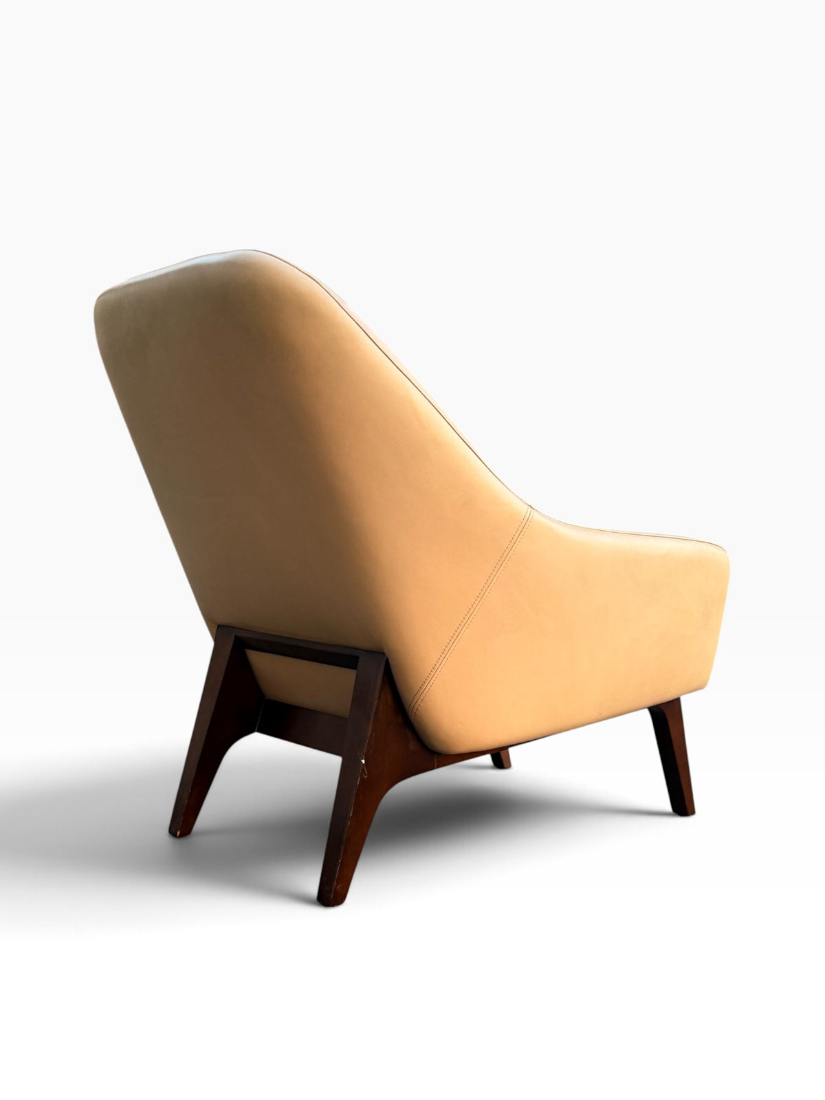 Rear three-quarter view of Adam Court leather chair