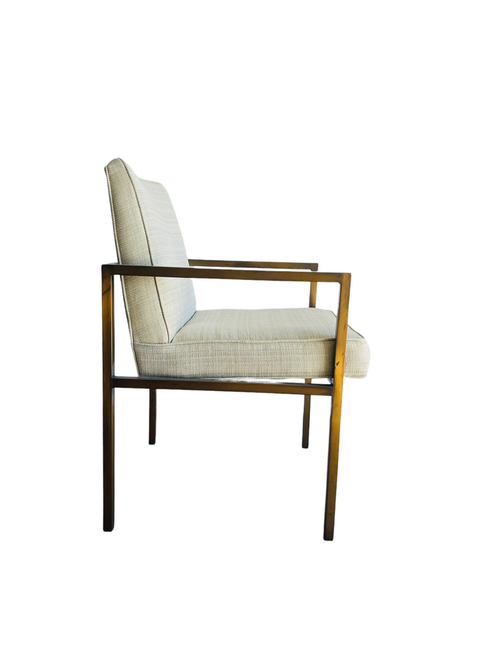Mid Century Modern Brass Frame Armchair image 2