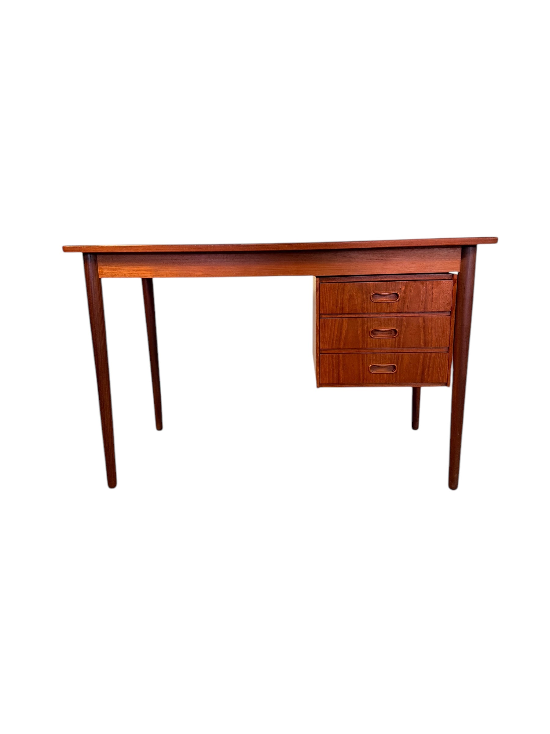 Danish Teak Writing Desk by Arne Vodder with Sliding Drawers image 0