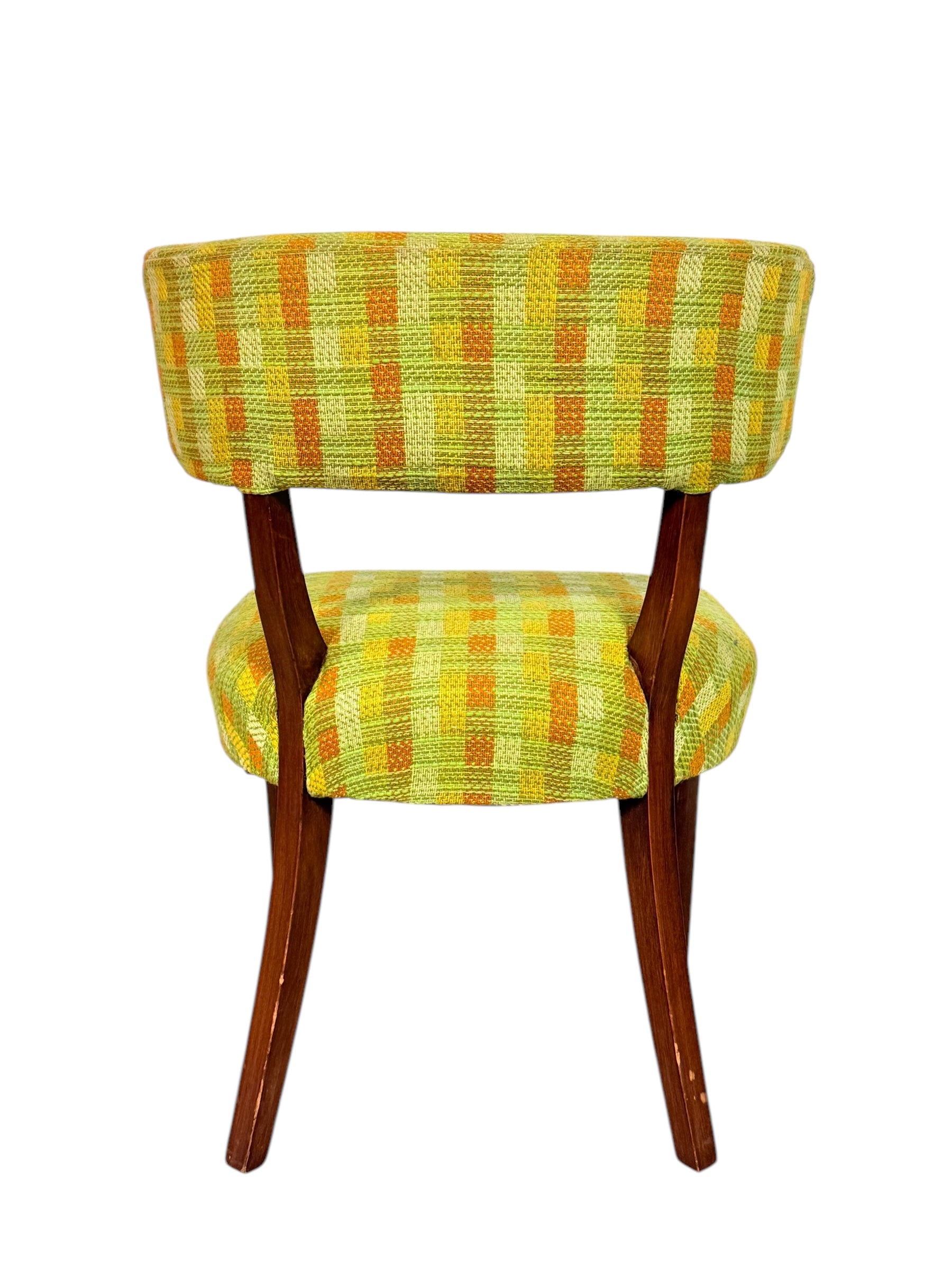 Set of Four Mid-Century Modern Walnut Dining Chairs with Curved Backrests image 4