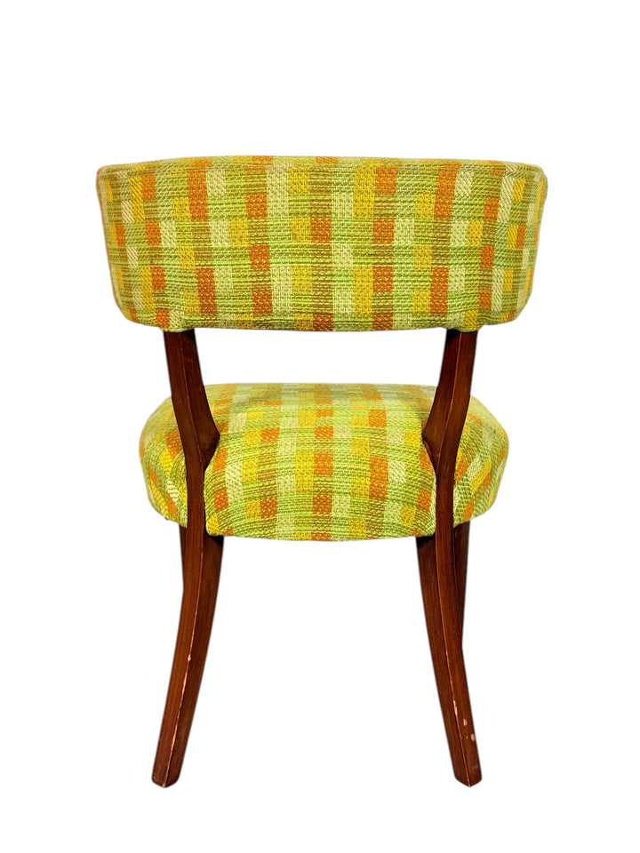 Set of Four Mid-Century Modern Walnut Dining Chairs with Curved Backrests image 4