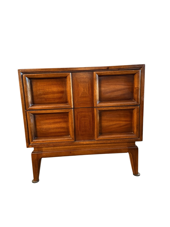 American of Martinsville Walnut Nightstand, second unit front view