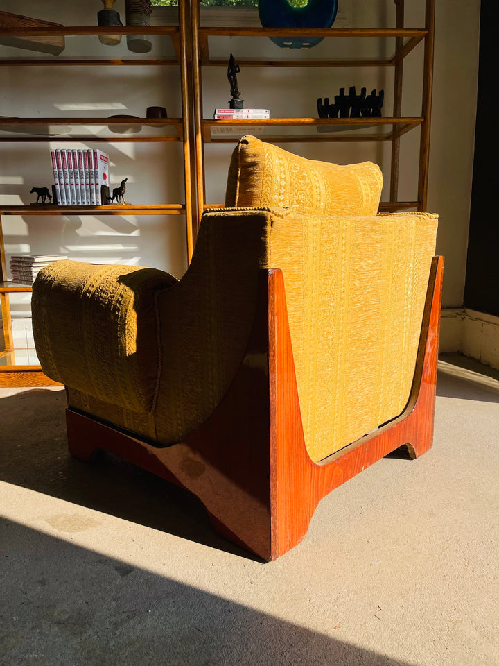 Pair Vintage Art Deco Lounge Chair with Ottoman  image 1