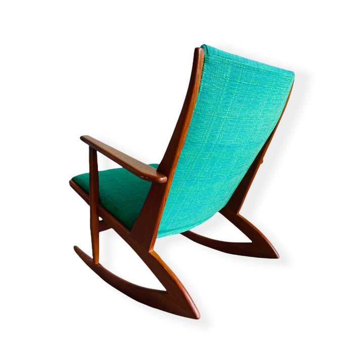 Danish Modern Sculpted Teak Rocker by Holgar Georg Jensen, 1958 image 4