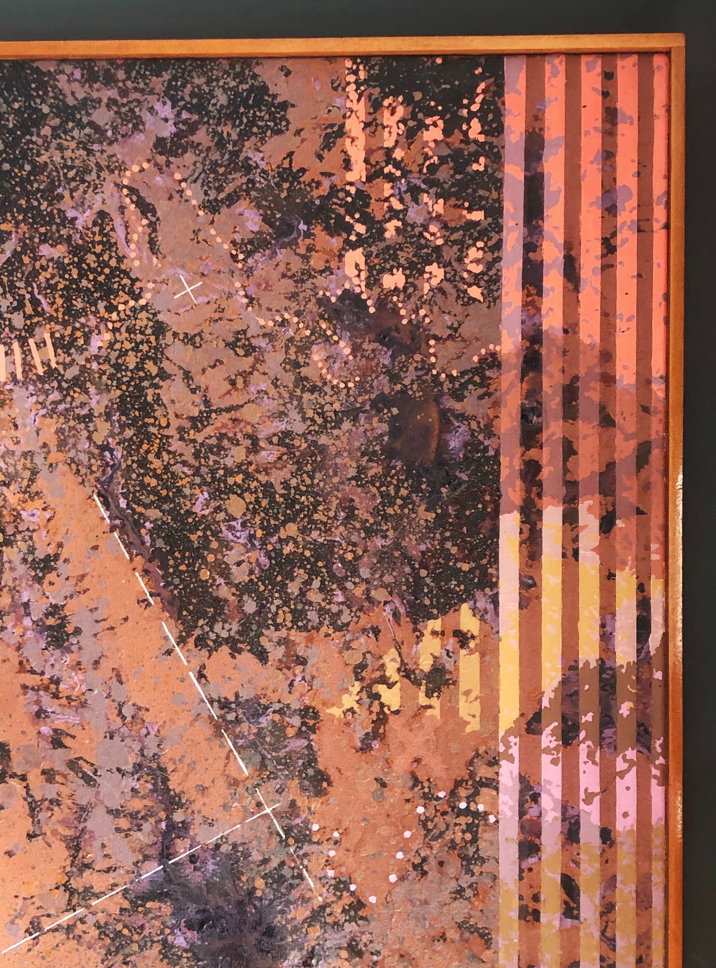 1976 Acrylic On Canvas By Carl Caivano, Space Scape Scanned image 9