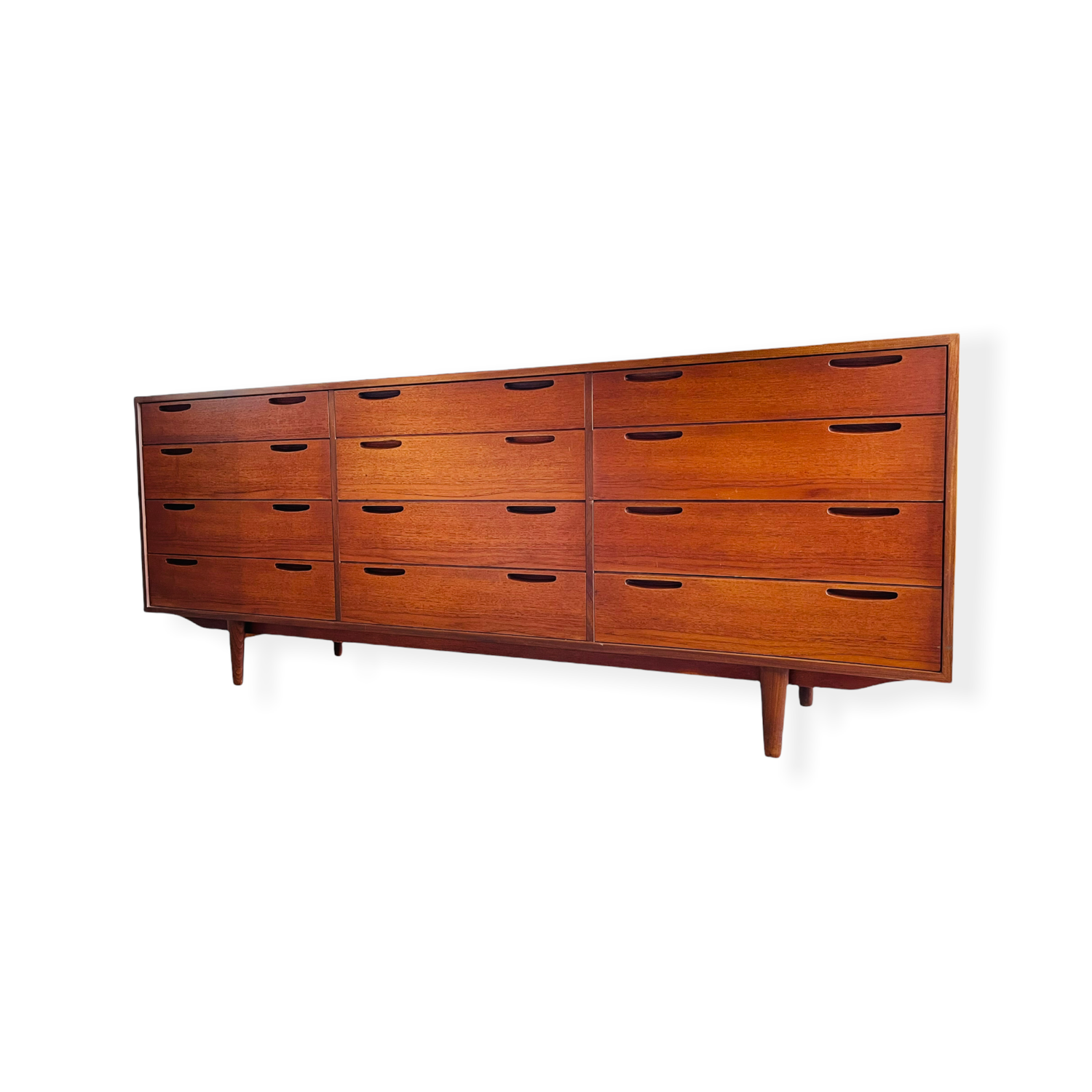 Danish Modern Teak Triple Dresser by IB Kofod Larsen  image 1