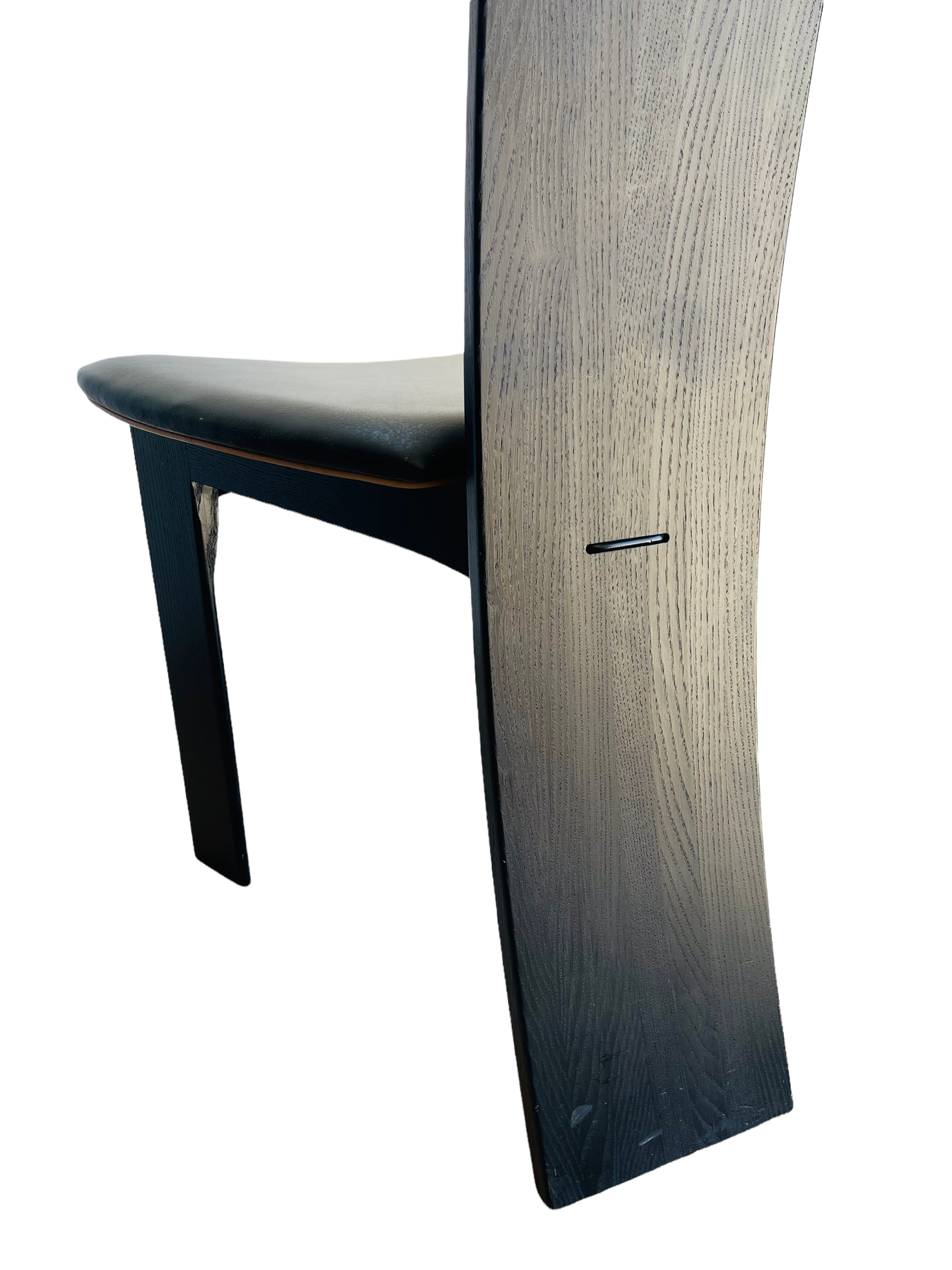 Set 4 Danish Ebonized Dining Chairs Designed by Bob & Dries Van Den Berghe image 5