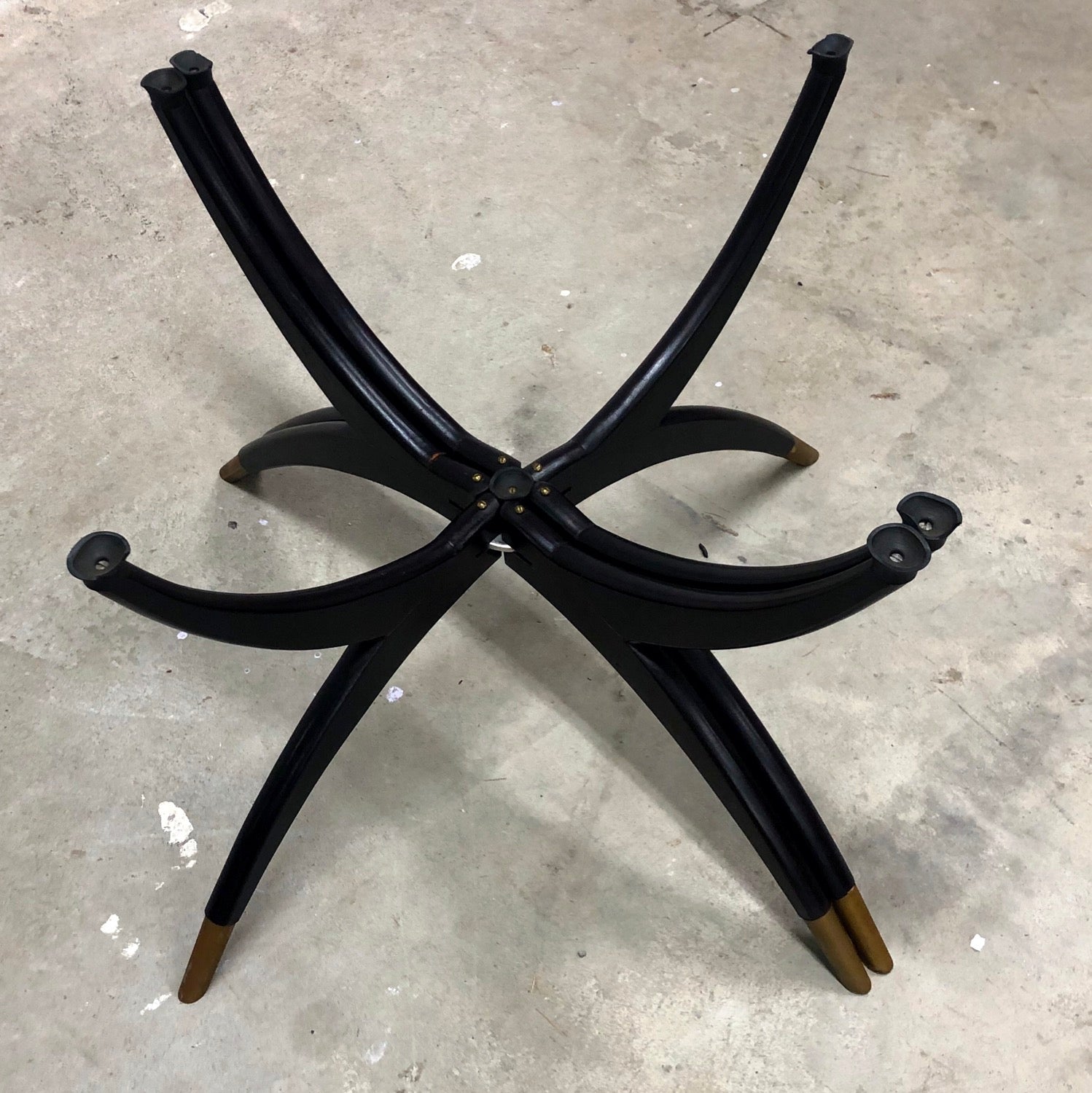 Italian Travertine Stone Top  Spider Coffee Table image 4