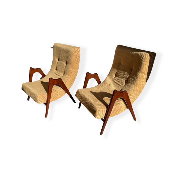 Pair Mid-Century Modern Lounge Chairs by Adrian Pearsall image 5