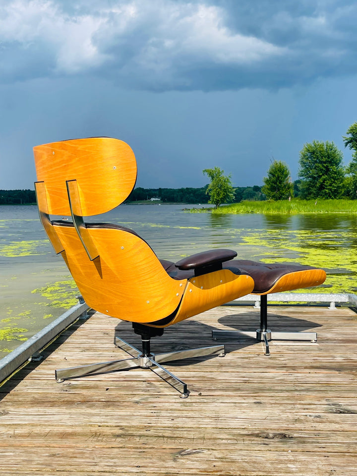 Mid Century Modern Selig Lounge Chair & Ottoman  image 1