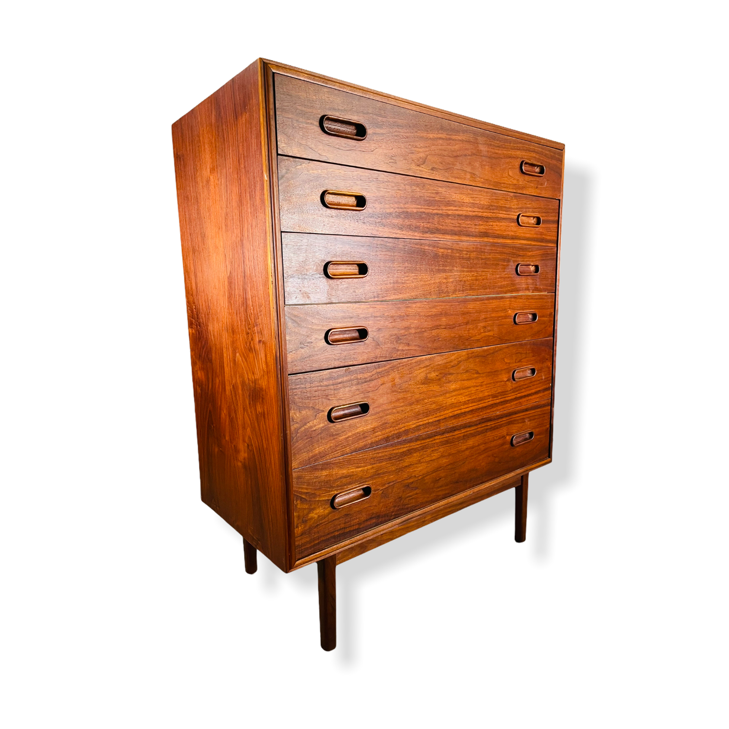 Mid-Century Modern Jack Cartwright for Founder Highboy Walnut Dresser image 3