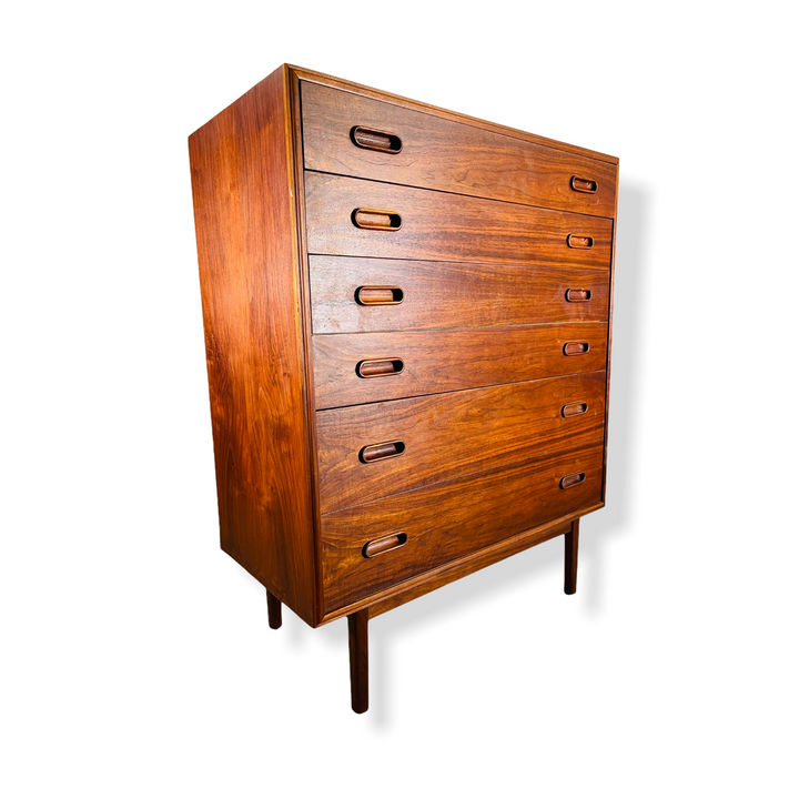 Mid-Century Modern Jack Cartwright for Founder Highboy Walnut Dresser image 3