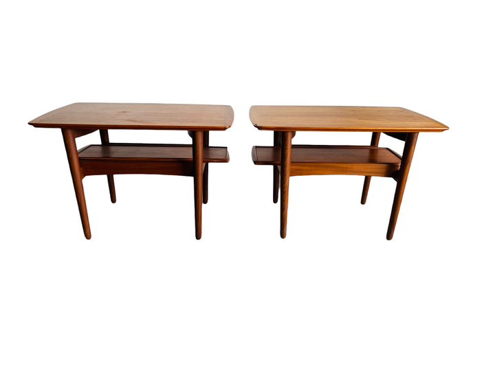 Pair Danish Modern Teak End Tables by Bramin Mobler image 8