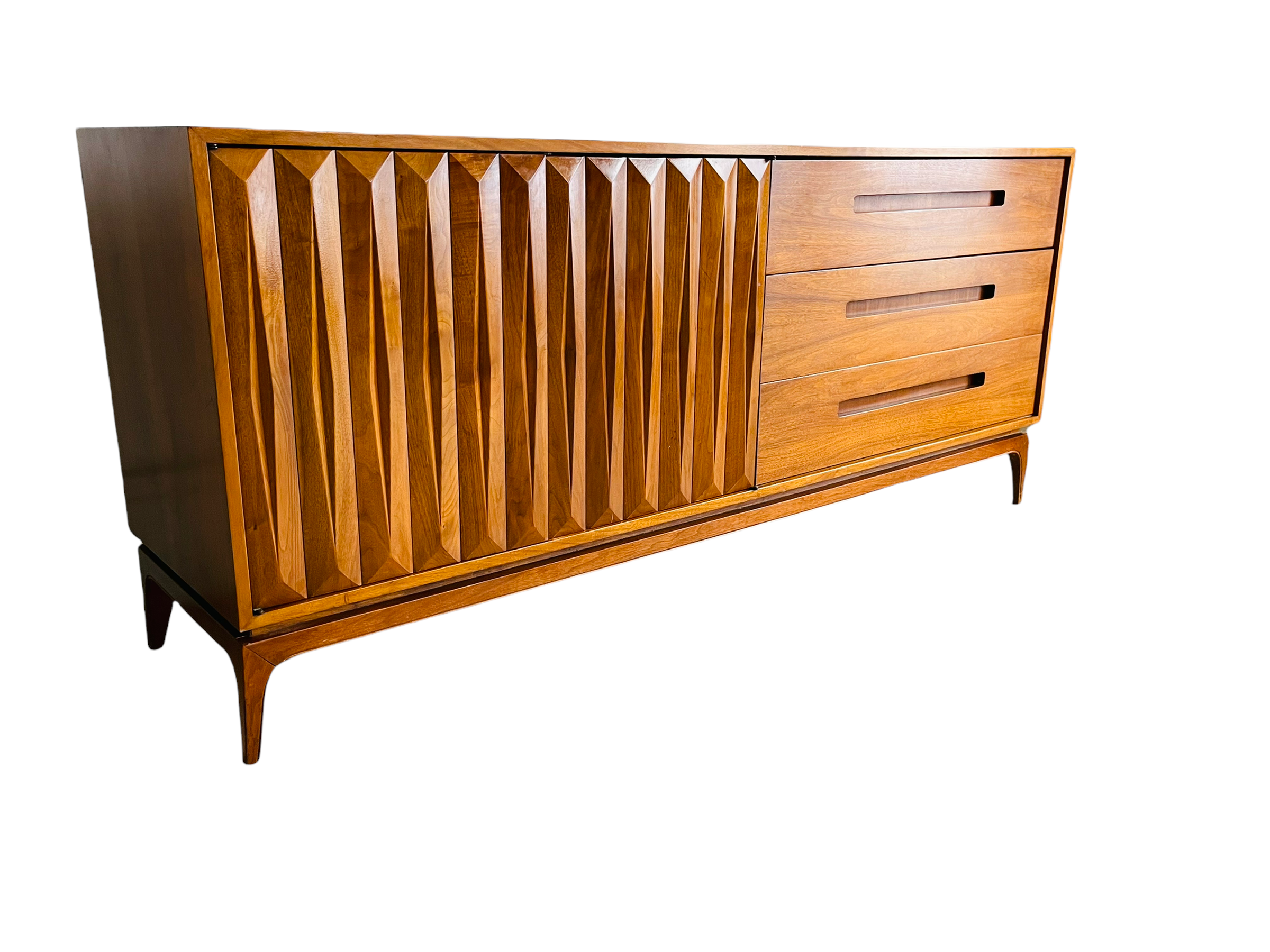 Mid-Century Modern Walnut Credenza / Dresser Style of Albert Parvin image 1