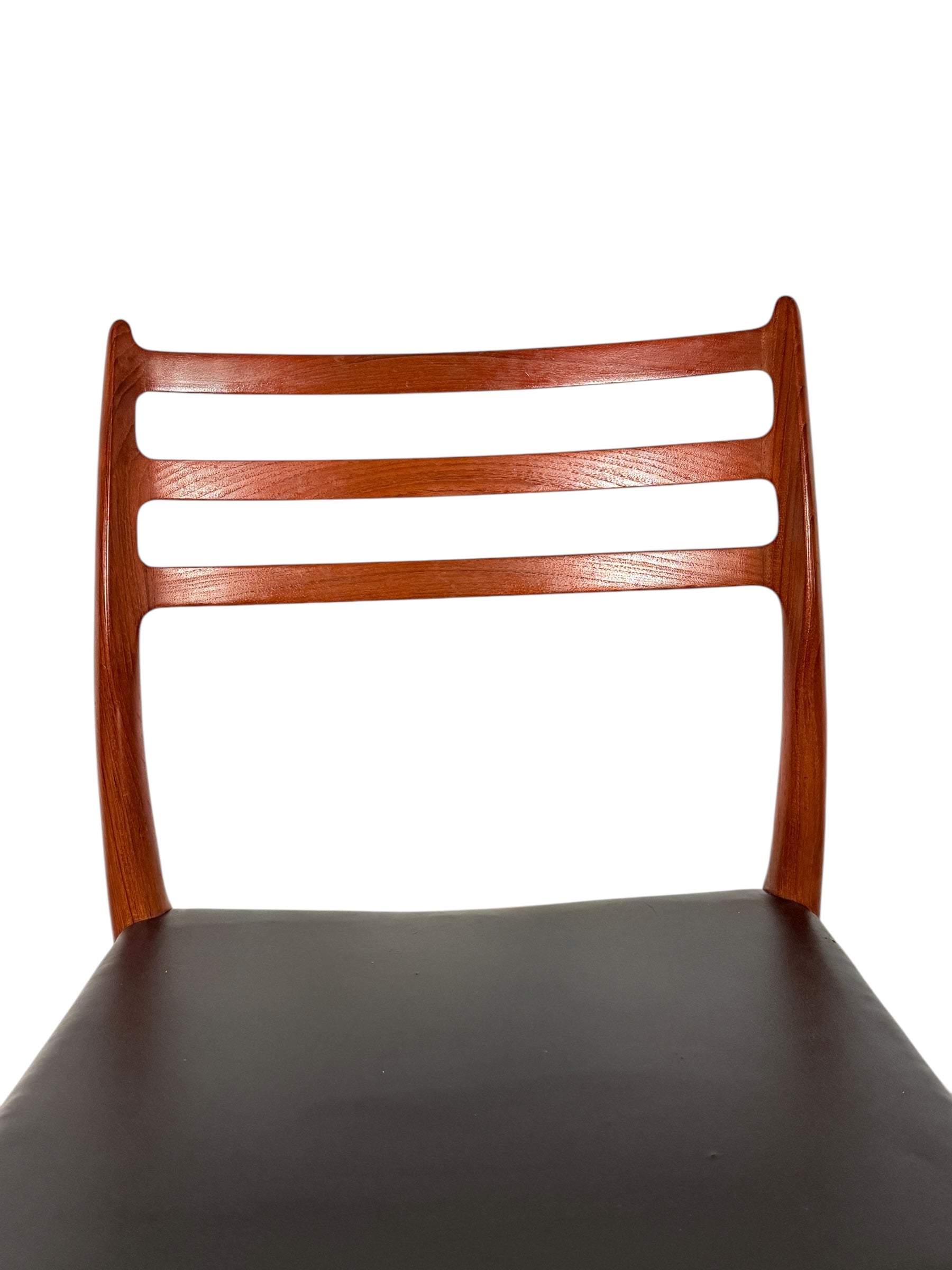 Set of Six Mid-Century Danish Teak Dining Chairs by Niels Otto Møller, Model 78 image 5