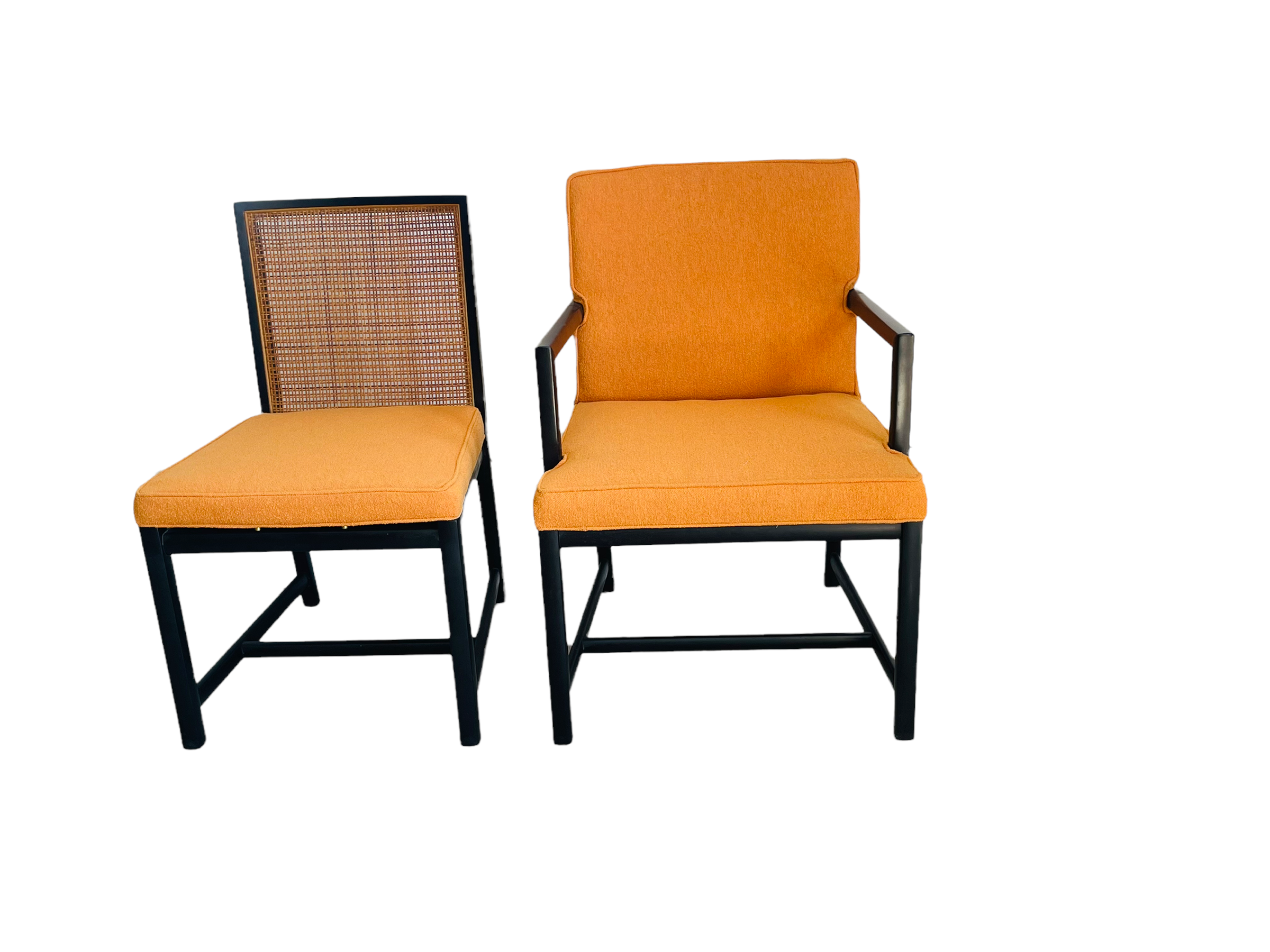 Rare Set 6 Cane Dining Chairs by Michael Taylor Circa 1960 image 3
