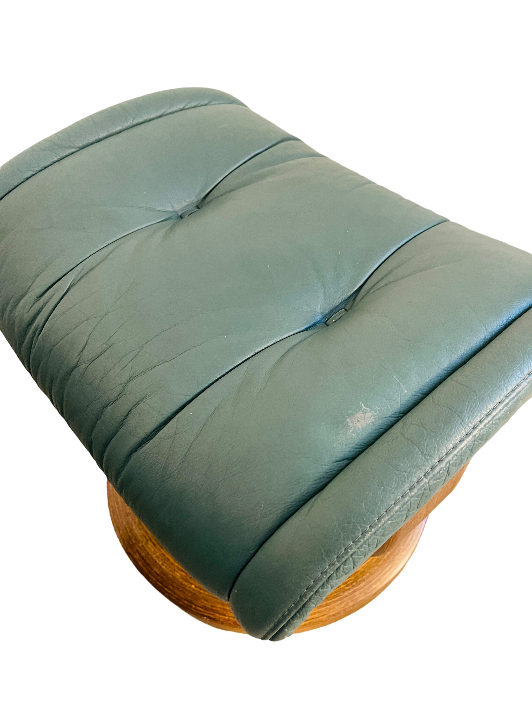 Rare Green Ekornes Stressless Lounge Chair & Ottoman image 7