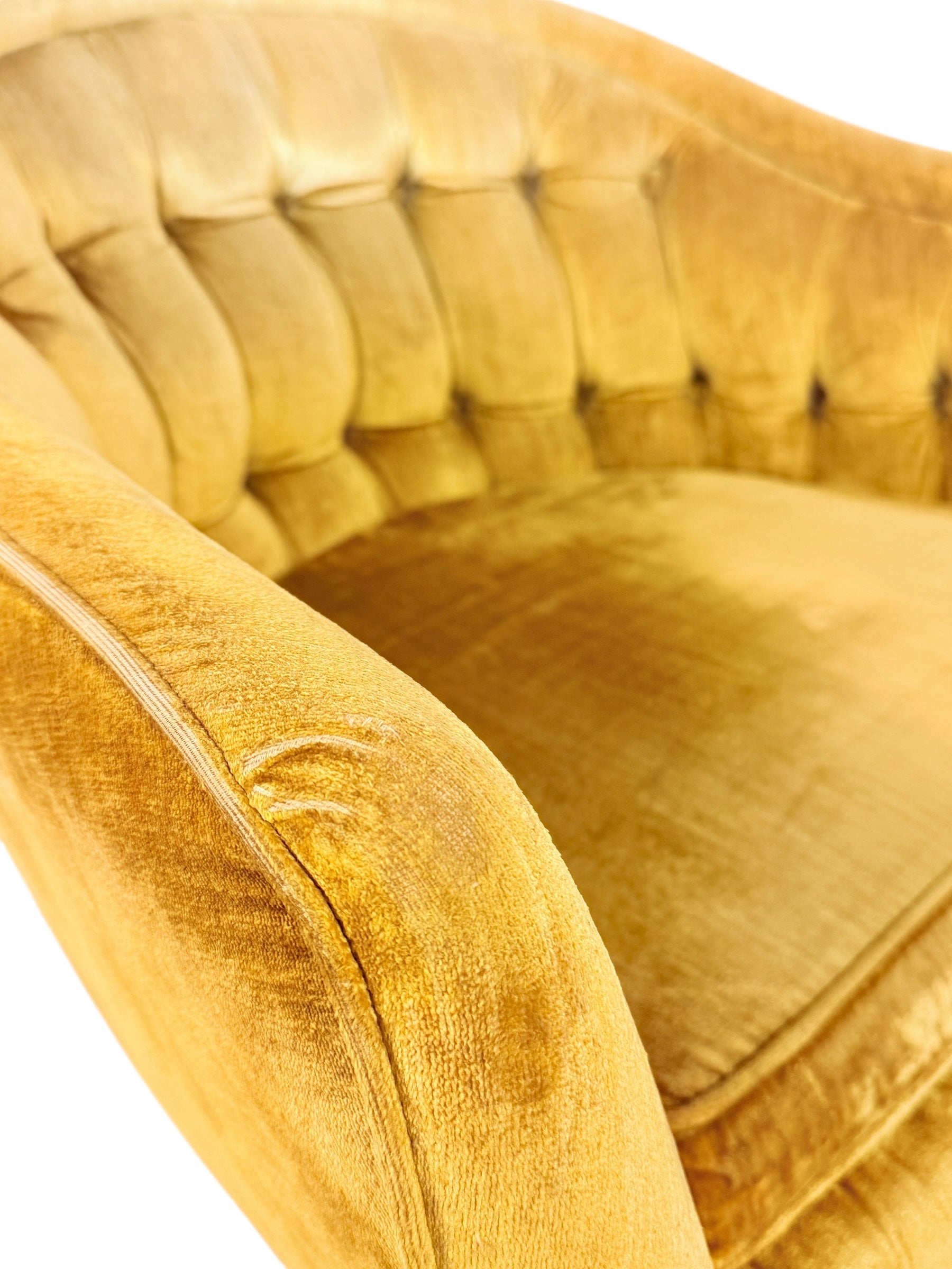 Mid Century Modern Swiveling Lounge Chair & Ottoman by ChromeCraft image 4