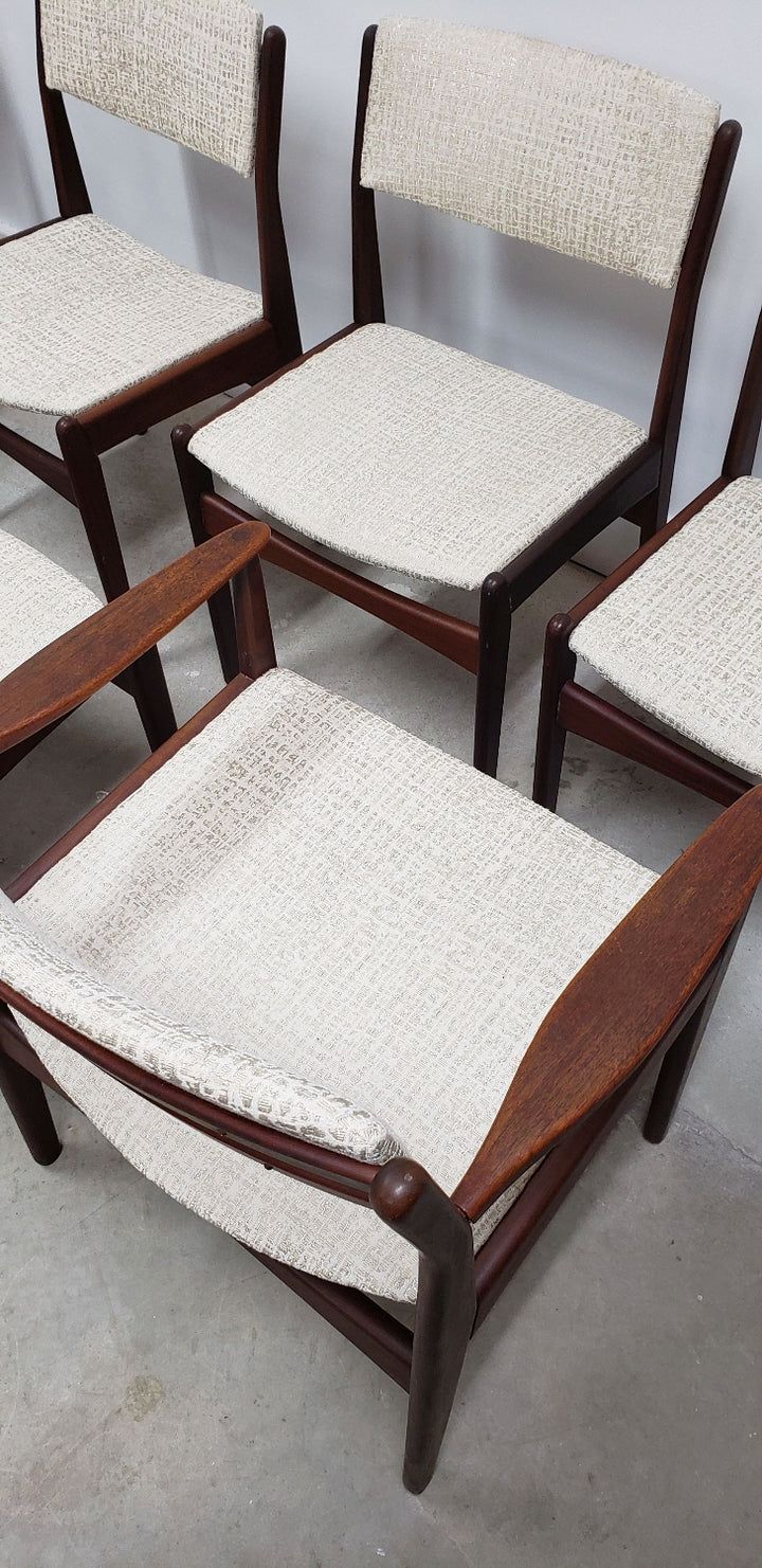 Set (7) Poul Volther Frem Rojle Dining Chairs Denmark c 1960 image 10