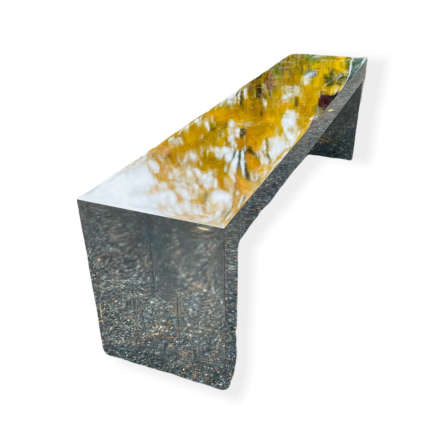 Long Console Table in Style of Paul Evans Cityscape  image 0