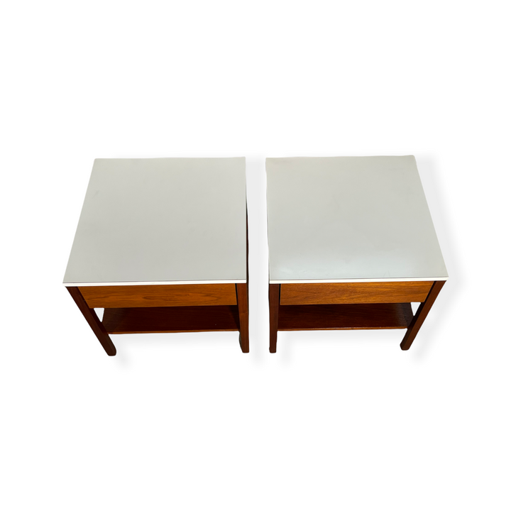 Pair Florence Knoll Walnut Nightstands  image 4