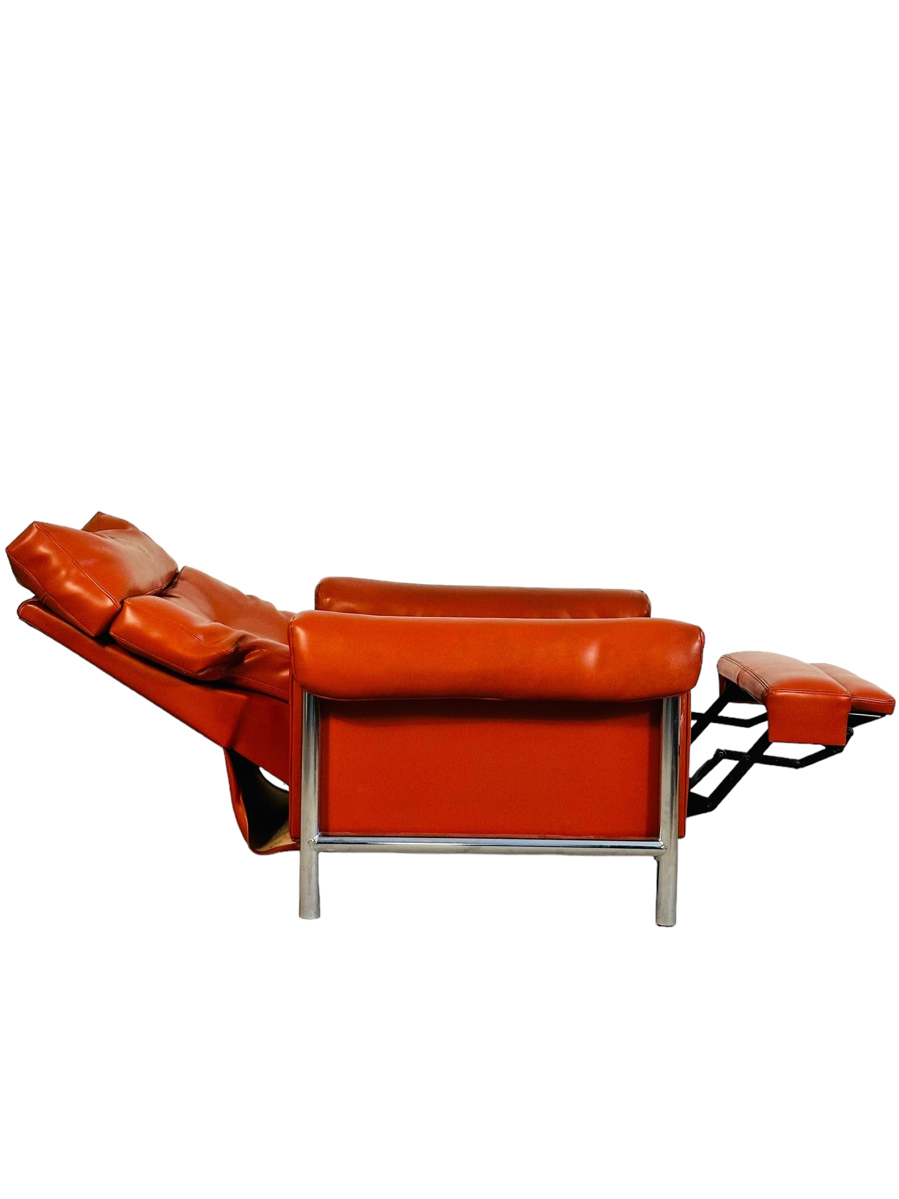Mid Century Modern Chrome Recliner / Lounge Chair image 4