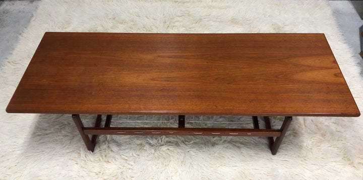 Mid-Century Danish Modern Teak Coffee Table By Arne Hovmand-Olsen For Mogens image 4